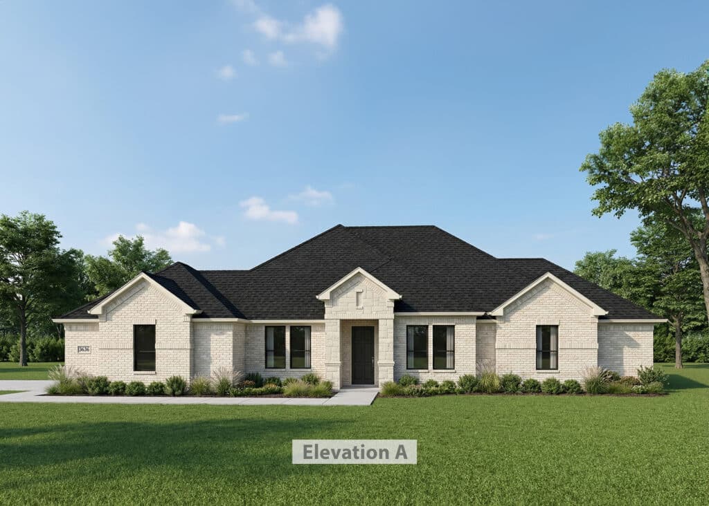 Rendering of the Woodhaven floor plan, elevation A exterior