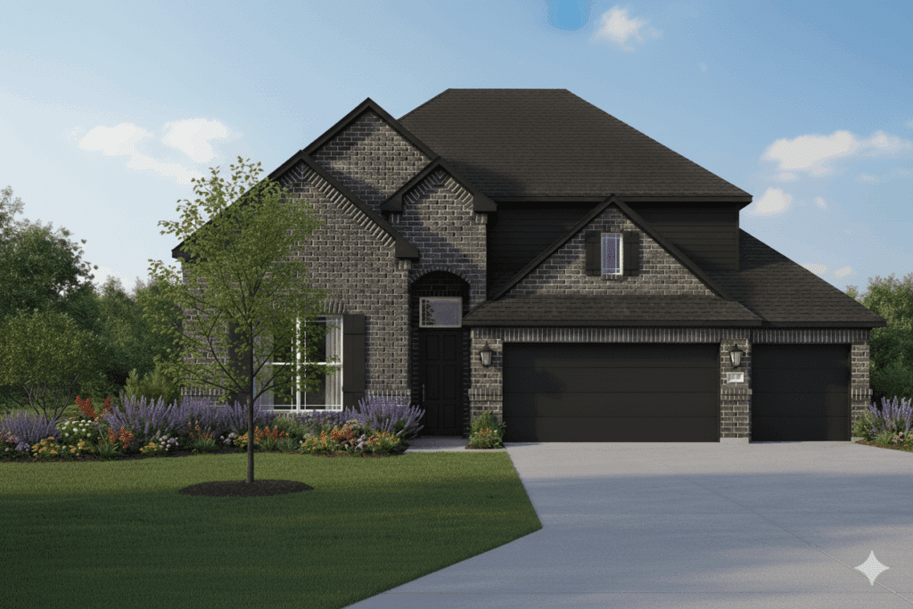Rendering of new home in Venus, TX. Reunion floor plan.